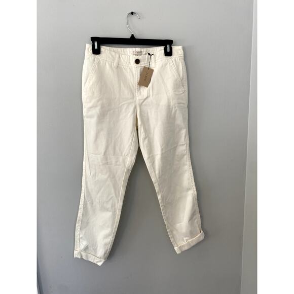 New J Crew Factory High Rise Girlfriend Chino Pants Marine Salt Size 00 - Picture 1 of 6